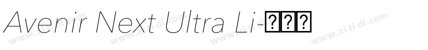 Avenir Next Ultra Li字体转换